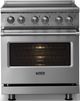 Viking® 5 Series 30" Stainless Steel Pro Style Electric Range with Polished Chrome Trim-4