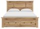 Signature Design by Ashley® Makidern Tan King Panel Bed with 2-Drawer Storage-2