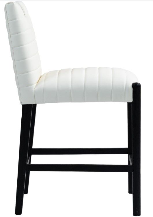 Meridian Furniture Aimee Black/Cream Leather Counter Stool-2