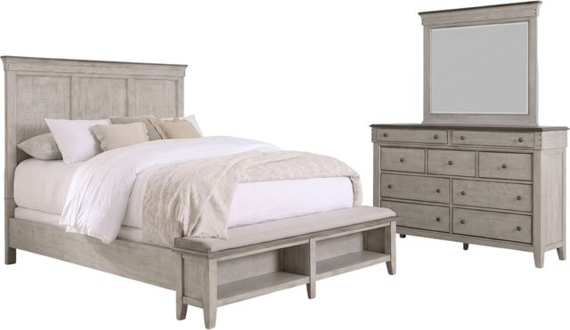 Liberty Furniture Ivy Hollow 3-Piece Dusty Taupe/Weathered Linen King Storage Bed Set-0