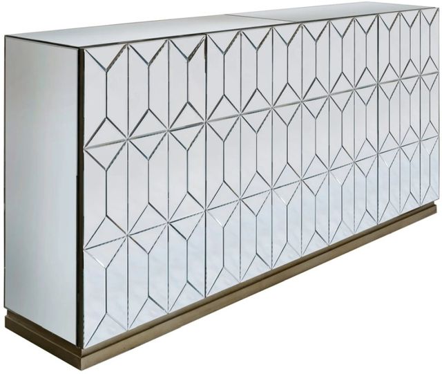 Harp & Finial® Waterford Beveled Mirror with Champagne Sideboard-0