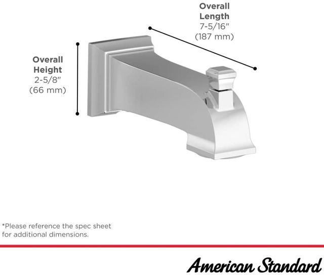 American Standard Town Square S Brushed Cool Sunrise Tub and Shower Trim Kit with Water-Saving Showerhead and Lever Handle-4