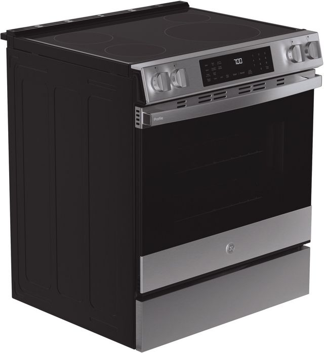 GE Profile™ 30" Fingerprint Resistant Stainless Steel Smart Slide In Induction Range with No Preheat Air Fry and EasyWash™ Oven Tray-1
