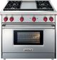 Wolf® 36" 4-Burner Stainless Steel Pro Style Liquid Propane Gas Range-0