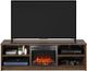 Ameriwood Home Noble Walnut 65" Electric Fireplace Media Console-1