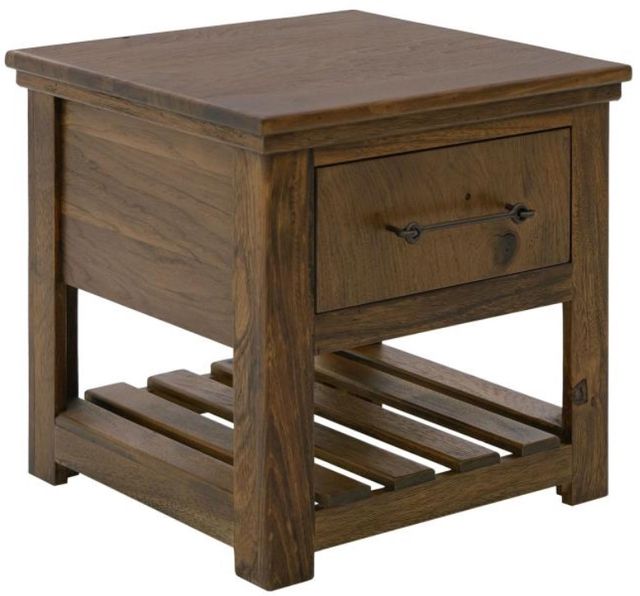International Furniture Direct Walnut Reddish Brown 23" End Table-0