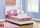 Monarch Specialties Inc. White Faux Leather Twin Bed-1