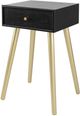 A & B Home Black Console Table with Gold Legs-1