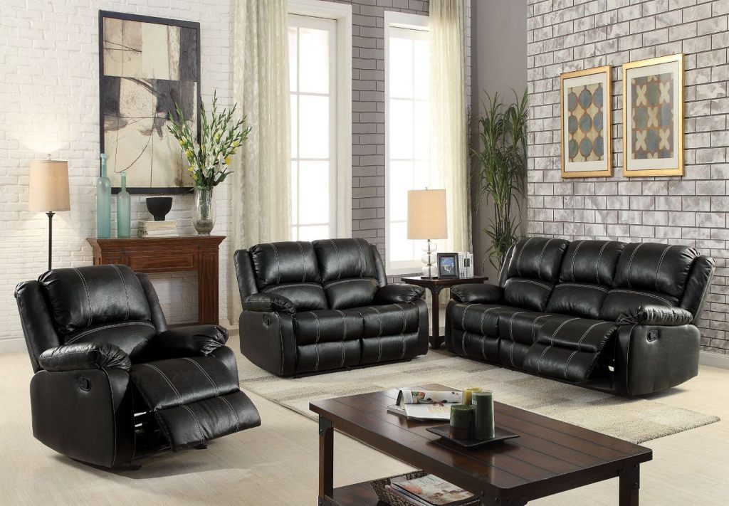 ACME Furniture Zuriel Black Reclining Sofa