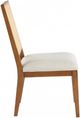 Meridian Furniture Butterfly Cream/Walnut Upholstered Dining Chair-2