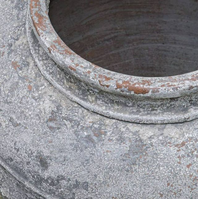 Uttermost® Echoes of Time Whitewash Concrete Indoor-Outdoor Planter-4