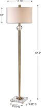 Uttermost® Mesita Brush Brass Floor Lamp-2
