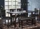 Jofran Inc. American 7-Piece Rustic Trestle Counter Table Set-0