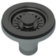 Rohl® Black Stainless Steel Manual Basket Strainer Without Remote Pop-Up-0