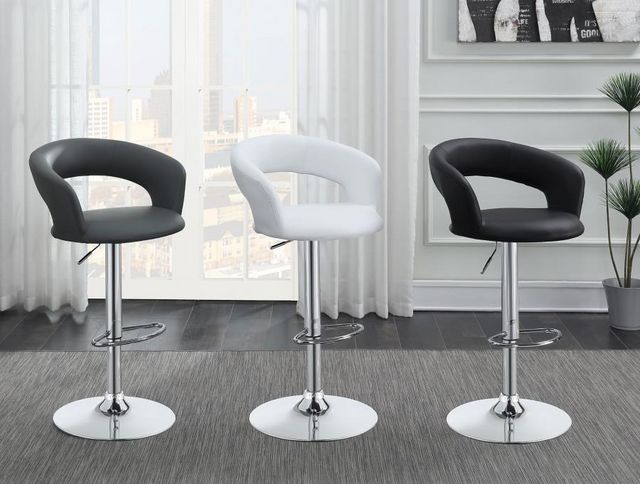 Coaster® Barraza White/Chrome Adjustable Bar Stool-8