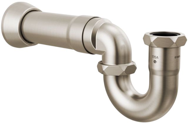 Brizo Brilliance® Luxe Nickel® 17-Gauge P-Trap with Flange-0
