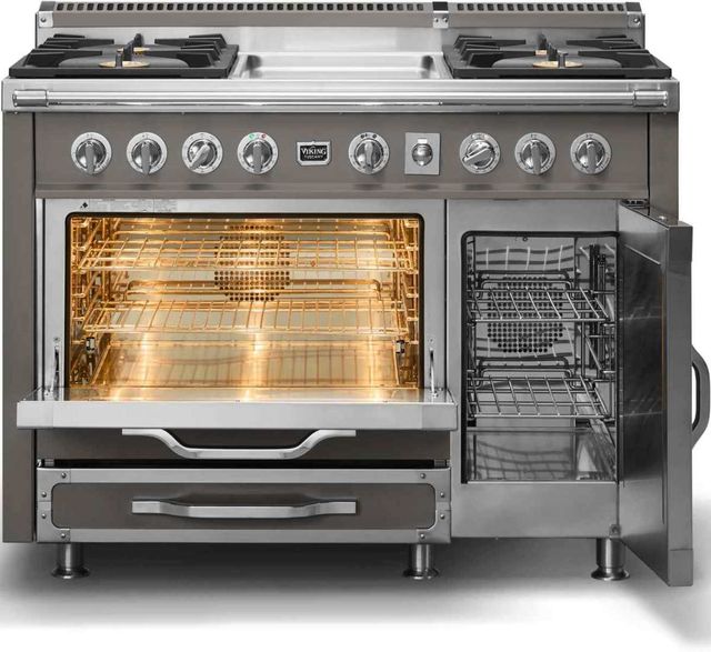 Viking® Tuscany 48" Damascus Gray Dual Fuel Pro Style Dual Fuel Range-1
