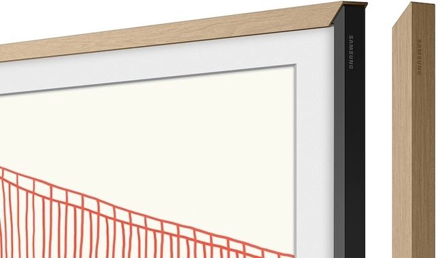 Samsung The Frame Customizable 55" Teak Modern Bezel-4