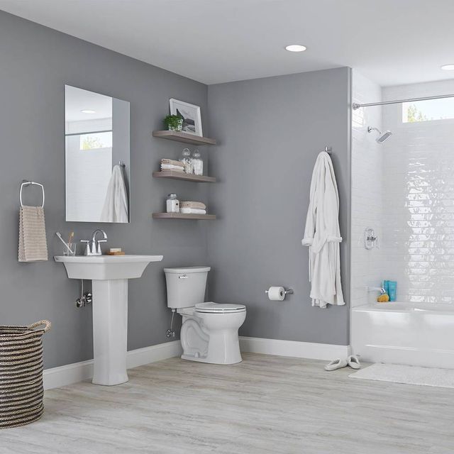 American Standard Edgemere® White Two-Piece Chair-Height Round-Front Toilet Less Seat 1.28 gpf/4.8 Lpf-2
