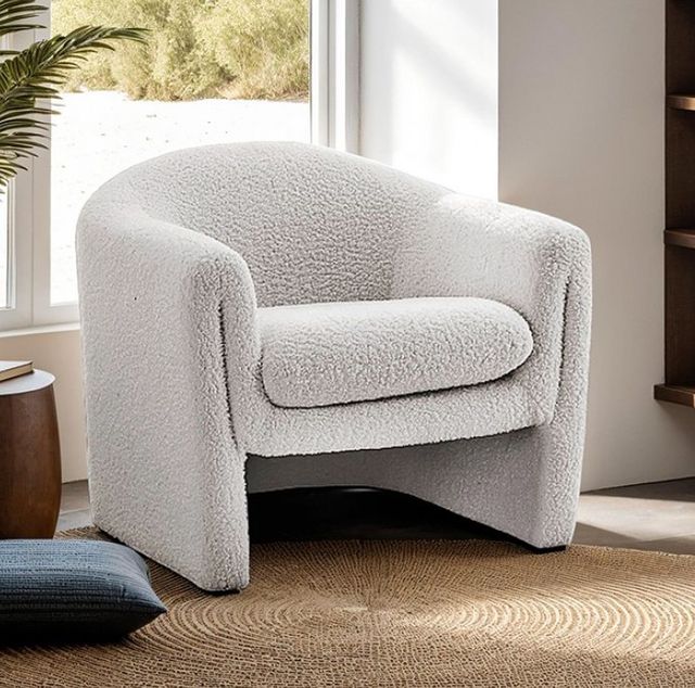 Furniture of America® Bedale White Accent Chair-1