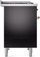 Ilve® Nostalgie II Series 40" Glossy Black Pro Style Dual Fuel Range-3