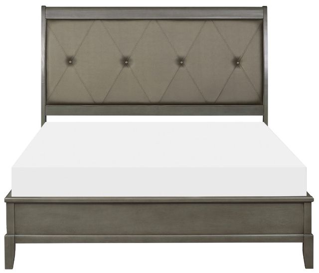 Homelegance® Cotterill Gray Queen Upholstered Panel Bed-2