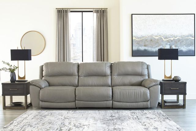 Signature Design by Ashley® Dunleith 3-Piece Gray Power Reclining Sectional Sofa-3