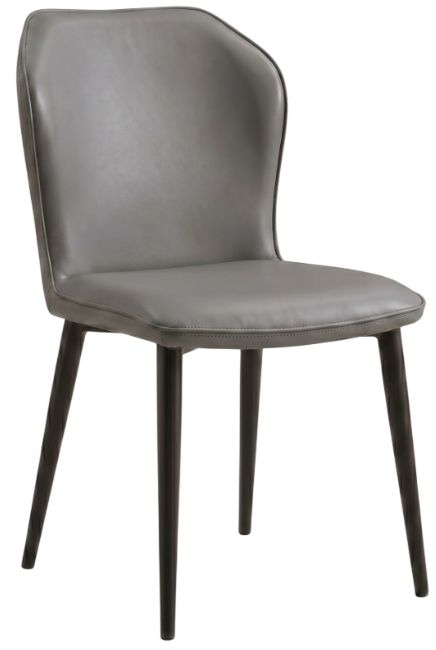 Cramco Vina Charcoal/Matte Black Dining Side Chair-0