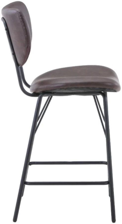 Jofran Inc. Owen Dark Brown Upholstered Counter Stool-3