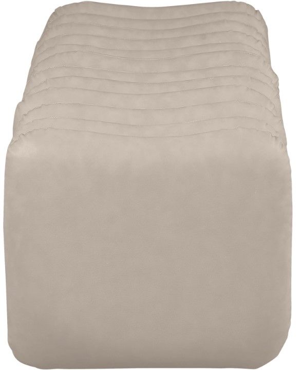 Meridian Furniture Atticus Taupe Leather Upholstered Bench-3