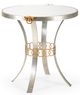 Chelsea House Bauer Mirrored Top Side Table with Gold/Silver Base-0