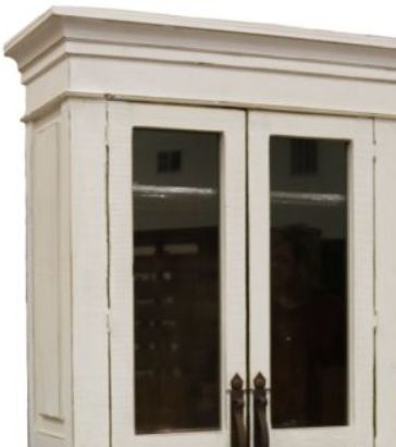 Million Dollar Rustic Frosted White Accent Cabinet-1