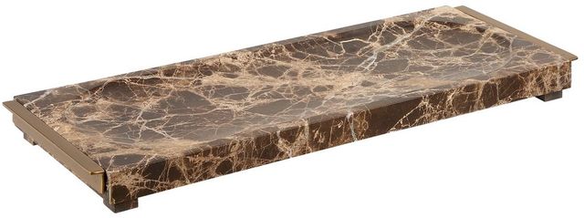 Uttermost® Marble Crest Brass/Brown Tray-0