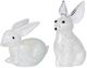 A & B Home 2-Piece White Hoppity Rabbit Accent Set-0