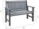 C.R. Plastics Generation Line Slate Grey Garden Bench-1