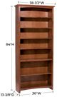 Whittier Wood® Furniture Customizable McKenzie 6-Shelf 36" Bookcase-1