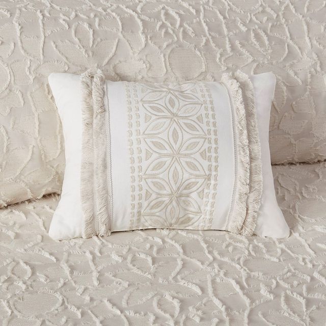 Olliix by Madison Park Florence 4 Pieces Light Taupe King/California King Cotton Comforter Set-3