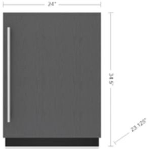 Sub-Zero® Designer 24" 4.7 Cu. Ft. Custom Panel Ready Smart Left Hinge Under-the-Counter Refrigerator with Ice Maker-1