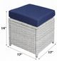 ACME Furniture Paitalyi 9-Piece Blue/Gray Fabric/Wicker Outdoor Bistro Set-5