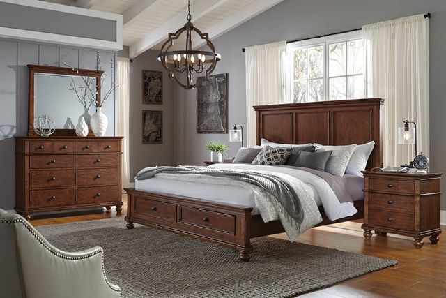 aspenhome® Oxford Whiskey Brown 2-Drawer Nightstand-1