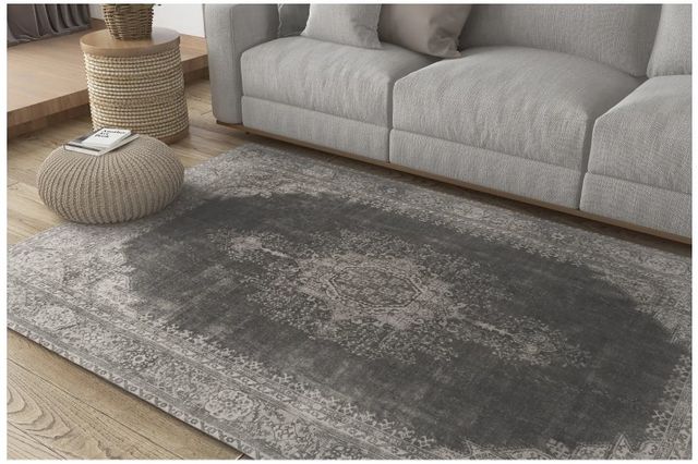 KAS Rugs London Grey Lauren 5'x8' Area Rug-4