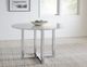 Modus Furniture Amalfi Carrara Marble Top 48" Round Dining Table with Chrome Base-1