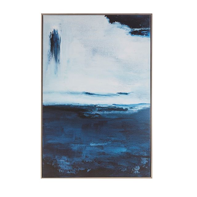Olliix by Martha Stewart Squall Blue Framed Canvas Art-0
