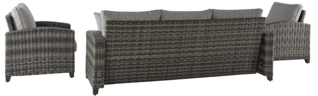 Signature Design by Ashley® Oasis Court 4-Piece Gray Aluminum/Fabric/Resin Outdoor Conversation Set-2