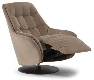 Natuzzi Editions Customizable Levante Reclining Swivel Chair-1