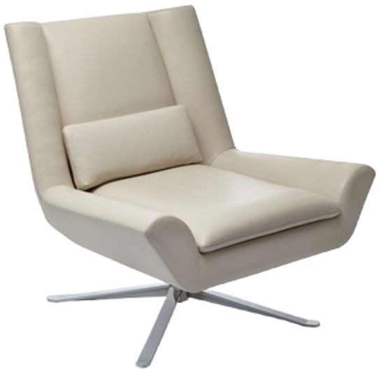 American Leather® Customizable Luke Leather Swivel Chair-0
