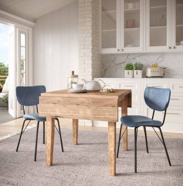 Jofran Inc. Urban Archive Owen Black/Slate Upholstered Dining Side Chair-1
