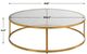 Uttermost® Radius Glass Top Coffee Table with Antique Gold Frame-2