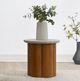 ACME Furniture Evelyn Gray End Table with Walnut Base-1