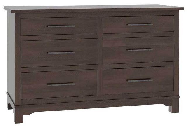 Country View Woodworking Customizable Cheyenne 57" 6-Drawer Dresser-0
